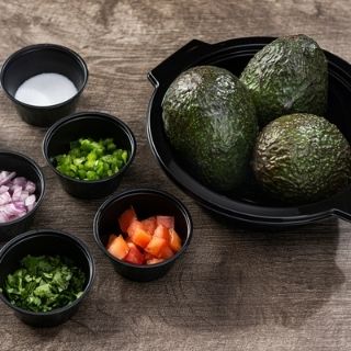 Make Your Own Guac Live Kit: Everything you need to make fresh guacamole at home. Fresh, whole avocados, tomato, jalapeño, cilantro, red onion, lime and salt.